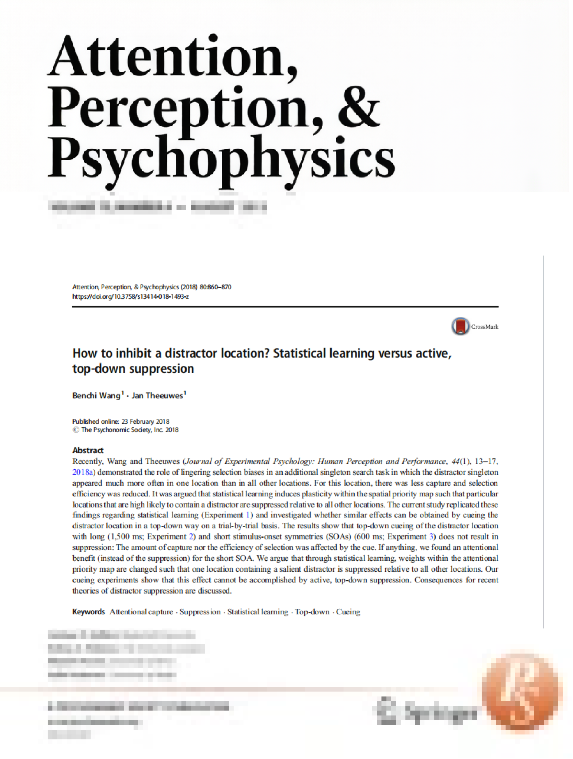 Attention, Perception & Psychophysics